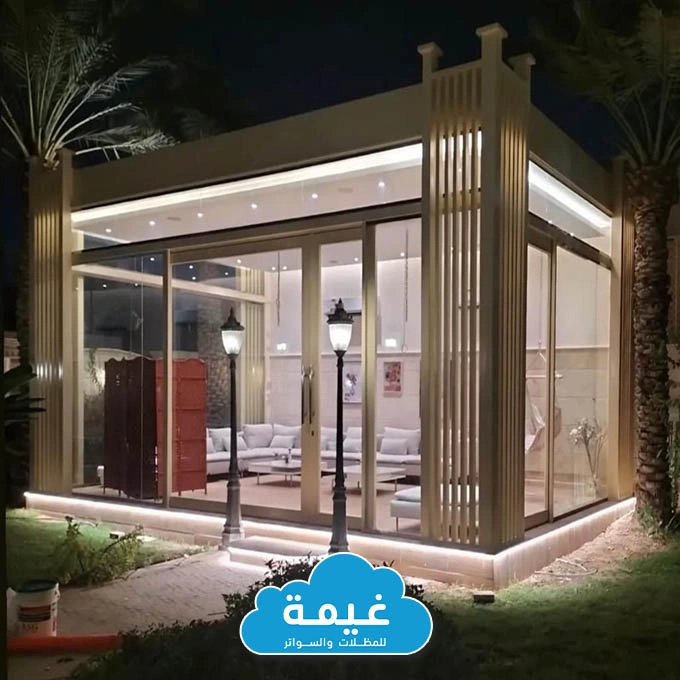مجلس زجاج خارجي جدة